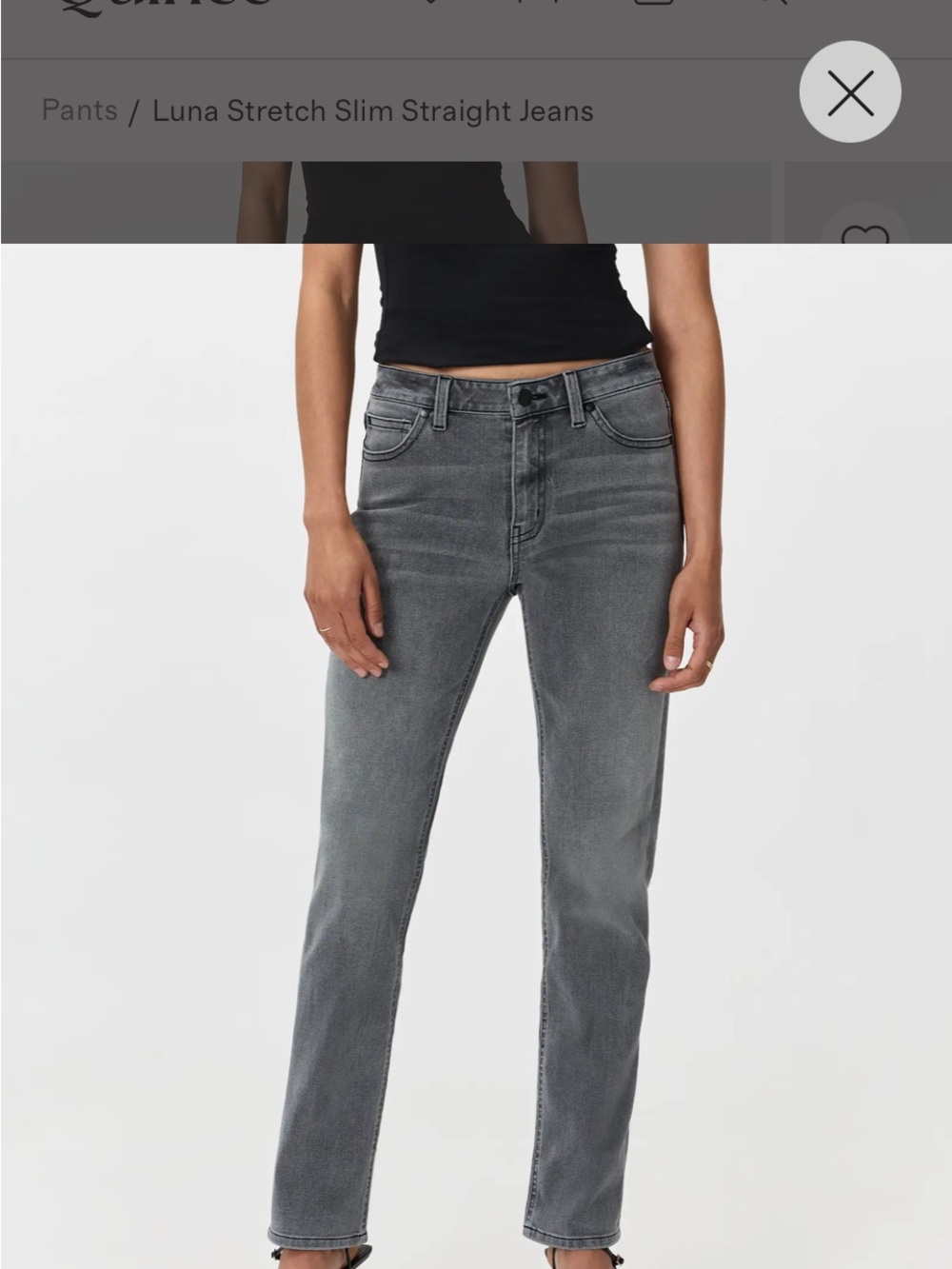 Luna Stretch Slim Straight Jeans - Greyed Out